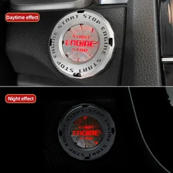 Engine Start Stop Button Cover Translucent Ignition Switch Protection Cap One-key Start Rotating Protective Cover for Most Cars