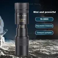 10-300x40 Zoom Telescope HD Portable Strong Binoculars Long Range Professional Monocular BAK4-Prisms For Hunting Camping