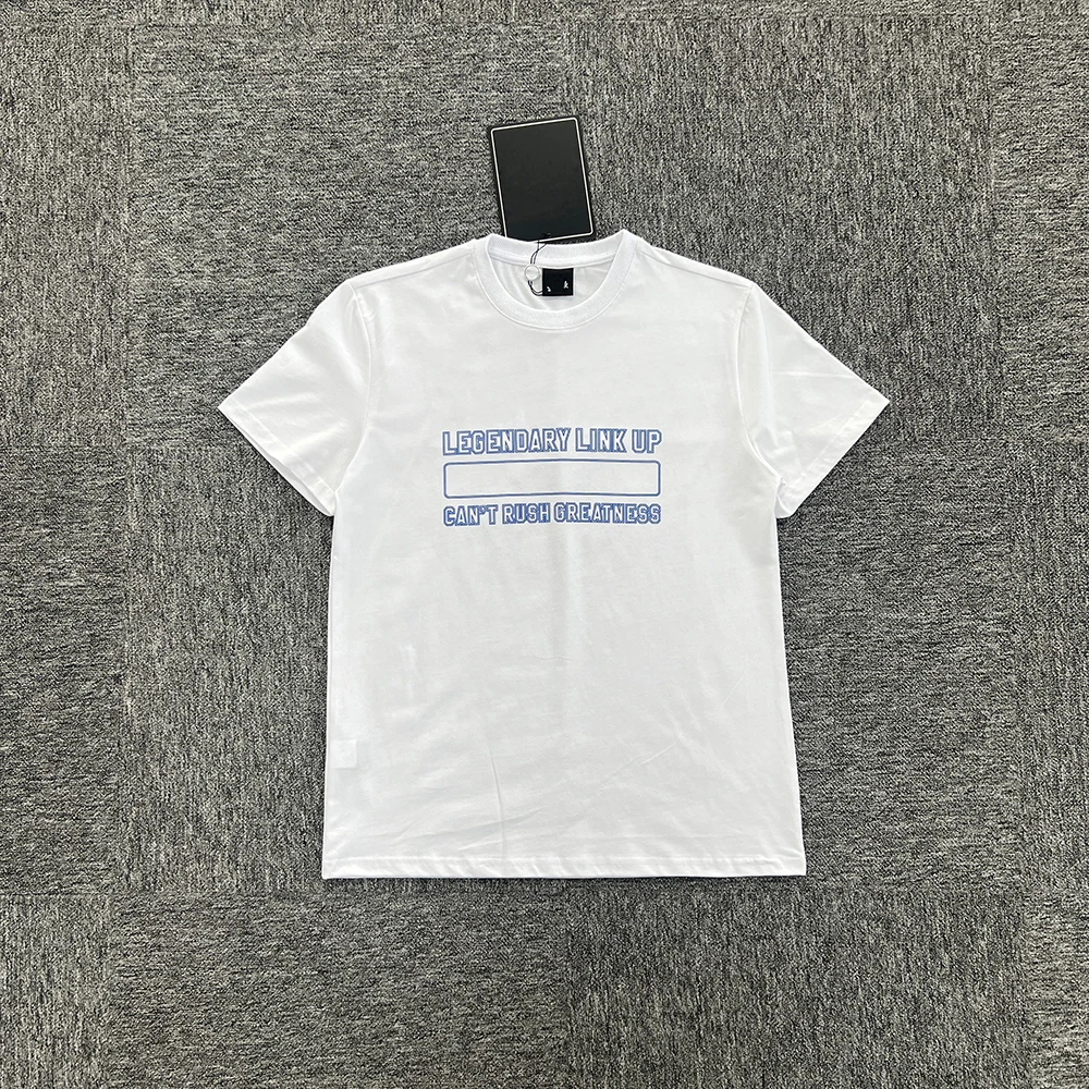 

SY-95 Unisex Cotton Short Sleeve Tee Jogger T-shirt Summer Tracksuit Top 'Can't RushTee-white Casual Sports TOPS