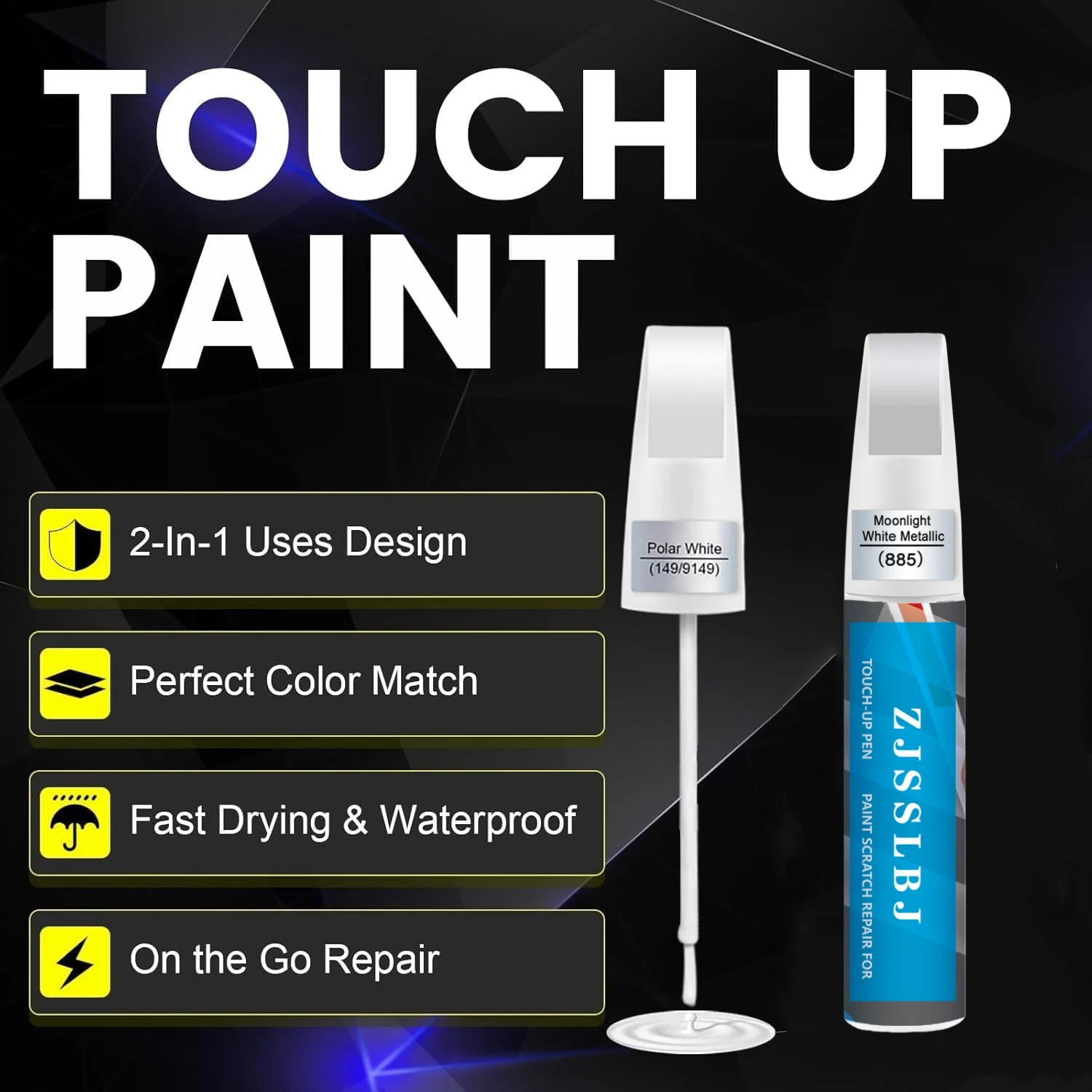 for Mercedes-Benz Touch Up Paint(Moonlight White Metallic(885)), Car Paint Repair Kit for Mercedes-Benz