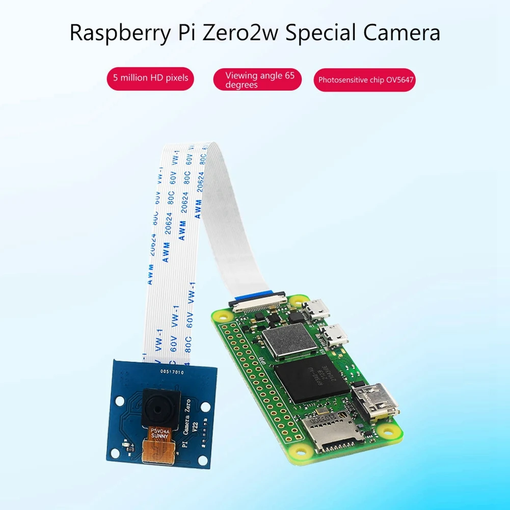 For Raspberry Pi Zero 2W Camera 5MP RPI Zero Camera+15 Cm FFC Ov5647 Chip For Raspberry Pi Zero 2W Camera Module