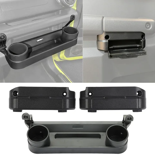 Caja de almacenamiento de expansión para manija de copiloto de coche, organizador de manija de puerta, bandeja, portavasos para Suzuki Jimny JB64 JB74 2019-2025, accesorios