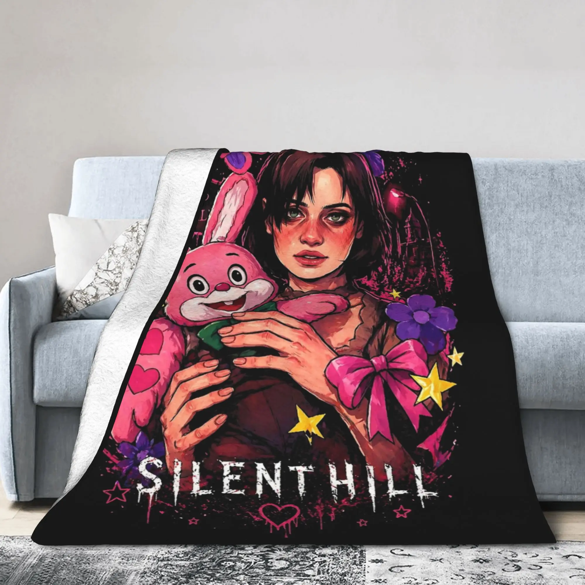Silent Hill F Blankets Flannel Textile Decor   Multifunction Lightweight Throw Blanket for Bedding Travel Rug Piece