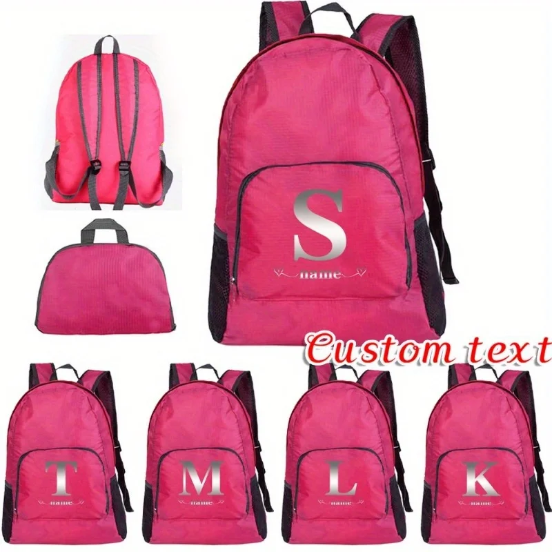 

Personalized Customized Foldable Backpack Travel Bag Lightweight Storage Bag Men's and Women's Backpack Large Capacity