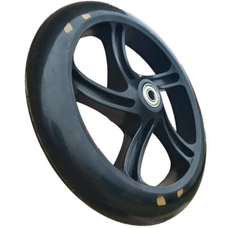 PU8-inch casters 200x30 scooter wheels stroller children's stroller polyurethane silent pull wheel diameter 200 axis width 40mm