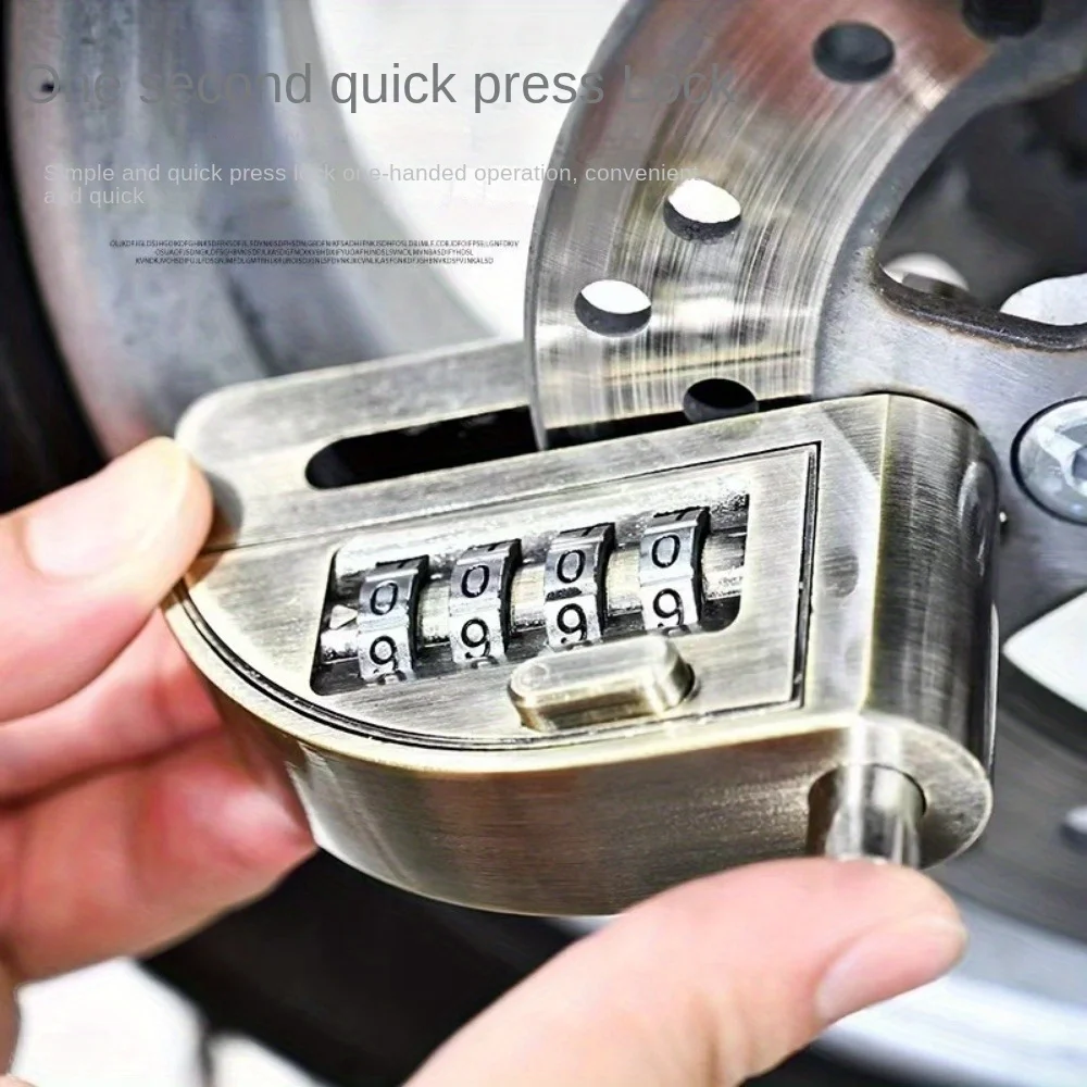 

Alloy bicycle password disc brake lock password vehicle lock motorcycle brake disc anti-theft lock riding equipment