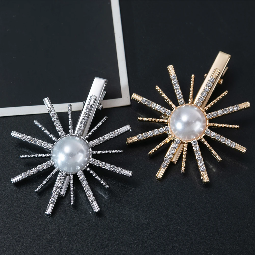 

4pcs Pearl Clips For Women Rhinestone Hair Pins Barrettes Bridal Wedding Hair Accessories Easy Styling Boho Party