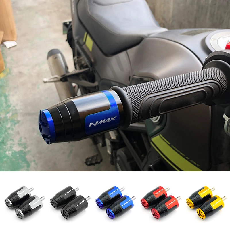 

For Yamaha Nmax125 Nmax155 Nmax 125 155 CNC Handle Handlebar Hand Grips End Cap Slider Motorcycle Accessories 7/8' 22MM Blue Red