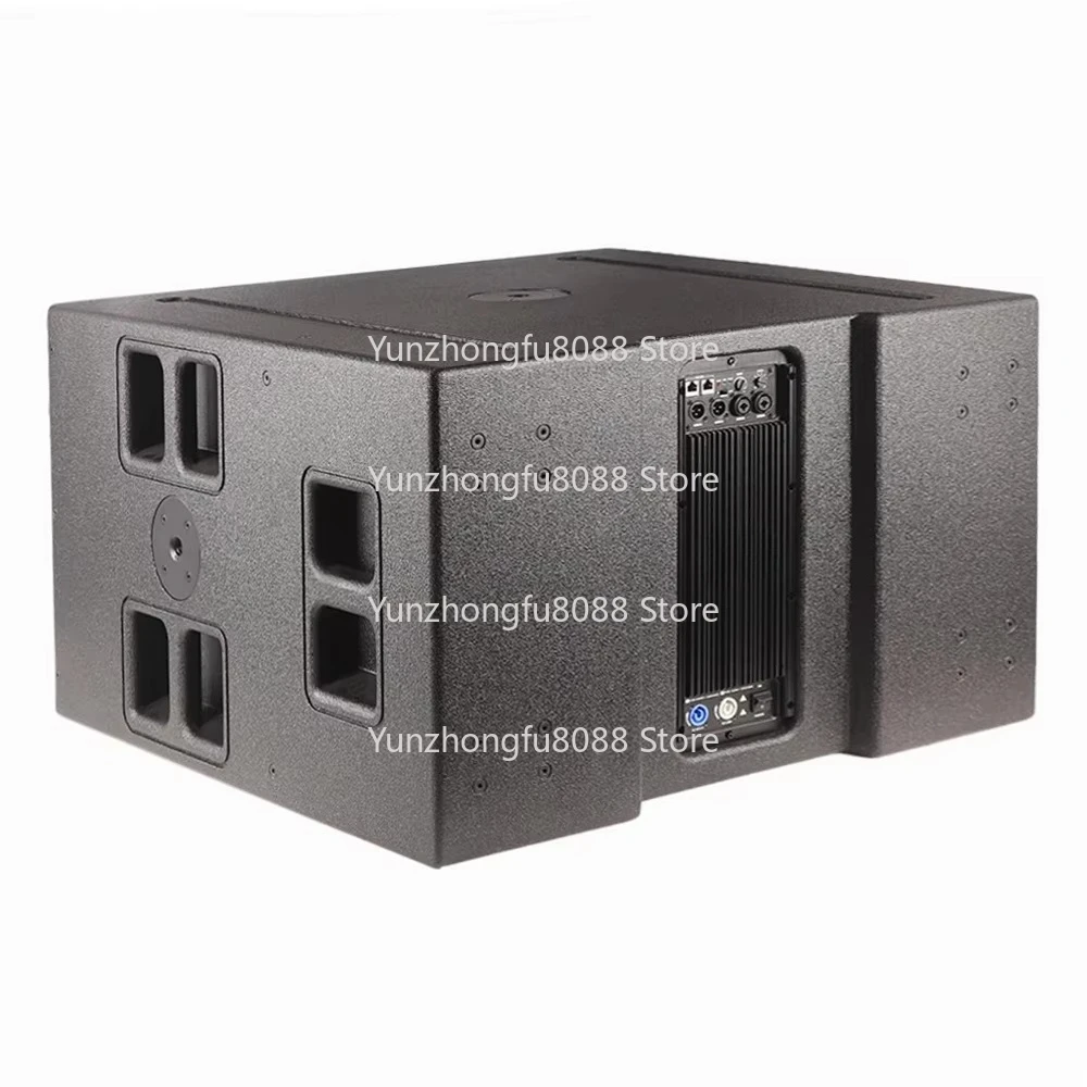 Dual 18-inch active subwoofer digital signal processing amplifier module - Compact, lightweight, speaker with XLR/AUX input 800w