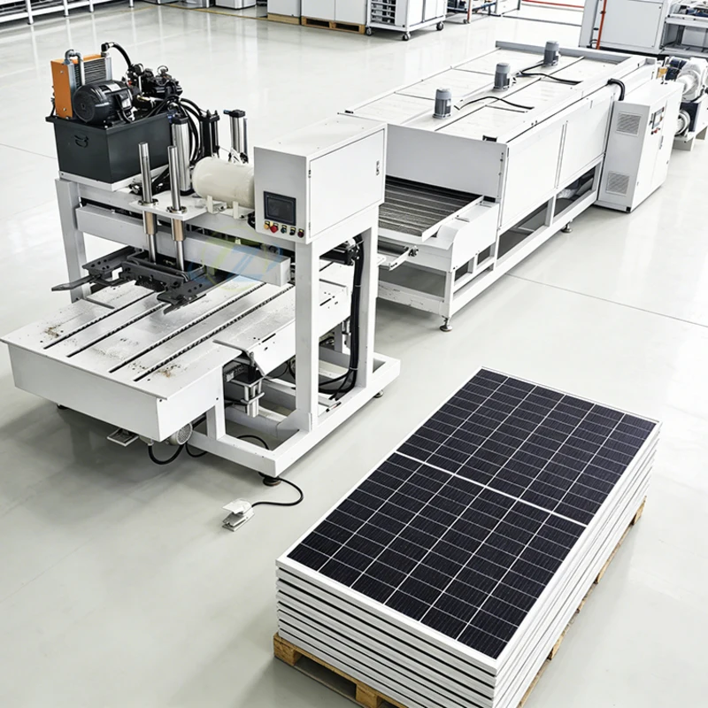 Fully Automatic Gear Motor Bearing Low-Noise Single-Glass Solar Panel Disassembly Equipment PV Module Crushing Sorting Machine