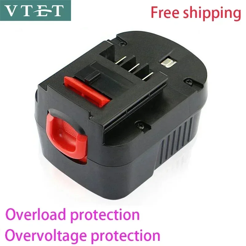 12V 6800mah rechargeable tool battery for Black & Decker A12 a12ex fsb12 fs120b a1712 hp12k HP12 lithium ion replacement dri