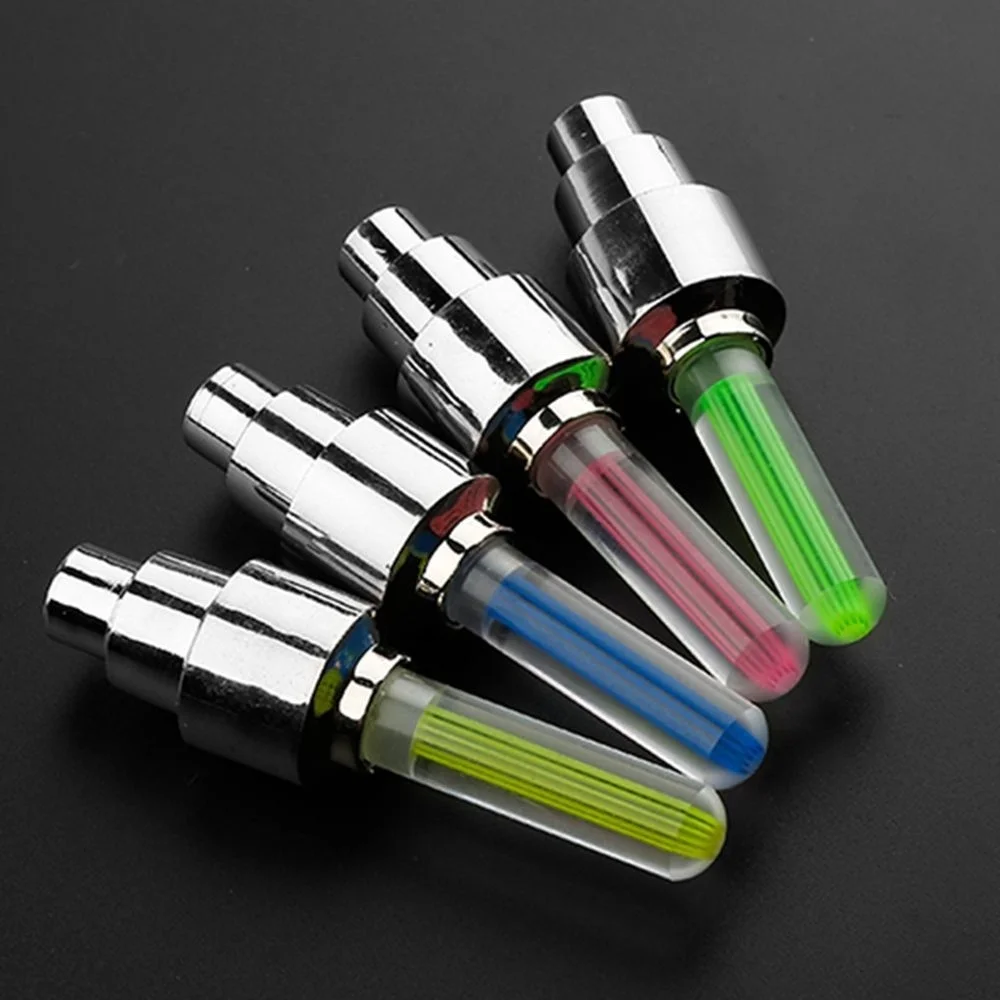 Wheel Air Valve Cap Decor Light, Car, Motorcycle, Bike Tire LED Lamp, Tyre Neon Gas Nozzle, Glow Stick Light, 2 Pcs