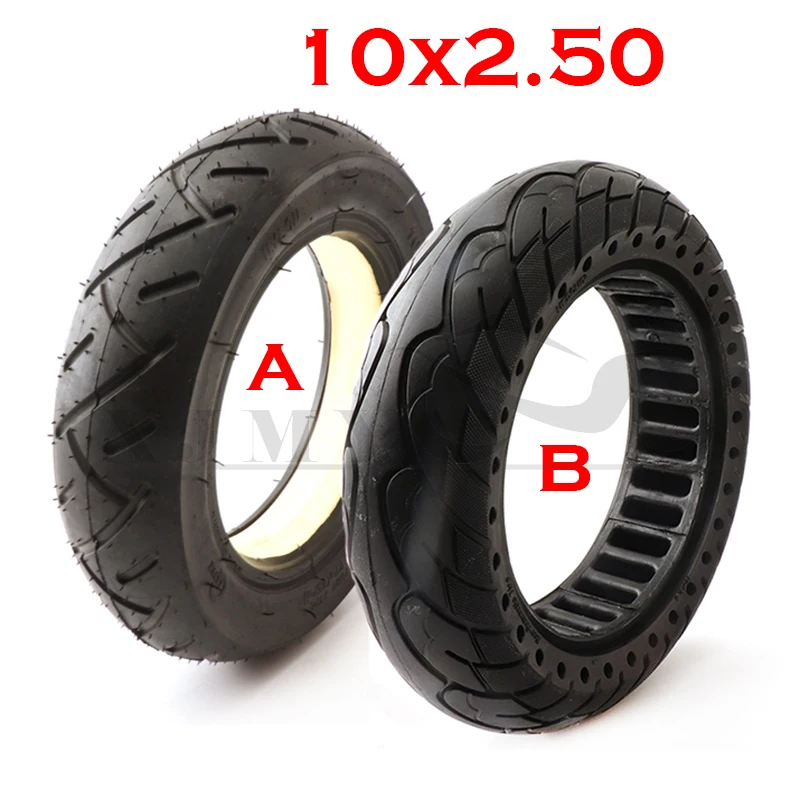 

10x2.50 solid tire tubeless tire suitable for Quick 3 ZERO 10X Inokim OX folding electric scooter 10 inch mini motorcycle shaver