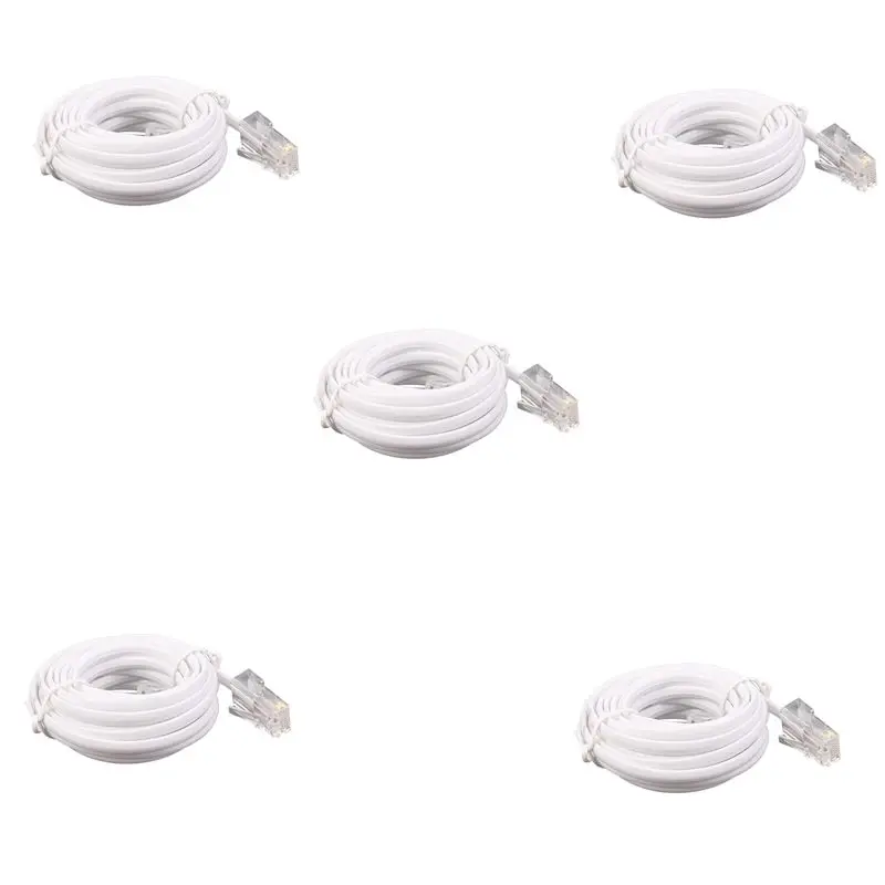 Superior-5X RJ11 6P4C To RJ45 8P4C Modular Phone Internet Extension Cable 3 Meter