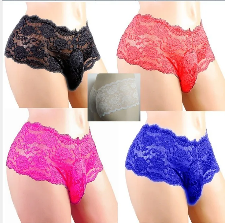 Tangas Undies Calzoncillos Calzoncillos Moda y Transpirable Ropa Interior de Encaje Suave para Hombres Calzoncillos Boxer para Ropa de Hogar Causal
