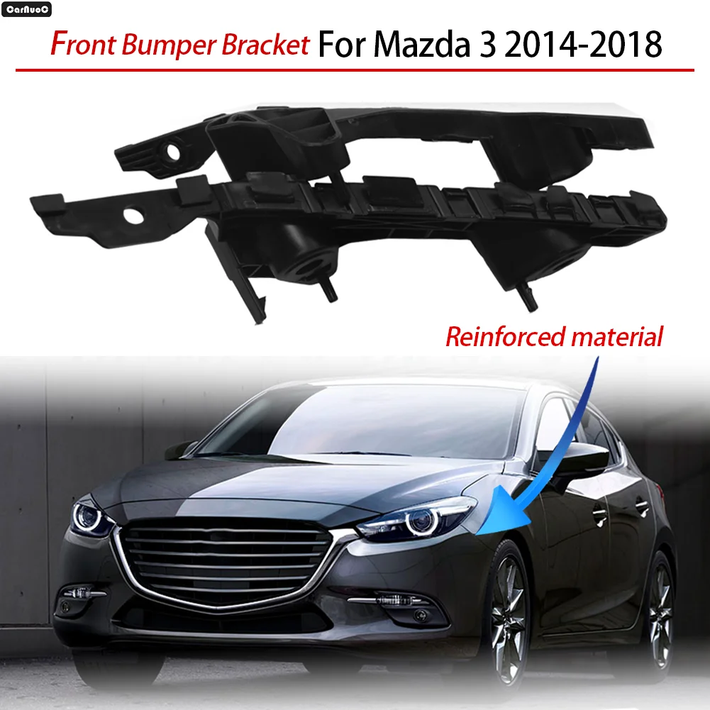 

2pcs Car Front Bumper Support Brackets L&R OEM Standard Easy Installation For Mazda 3 Axela 2014-2018