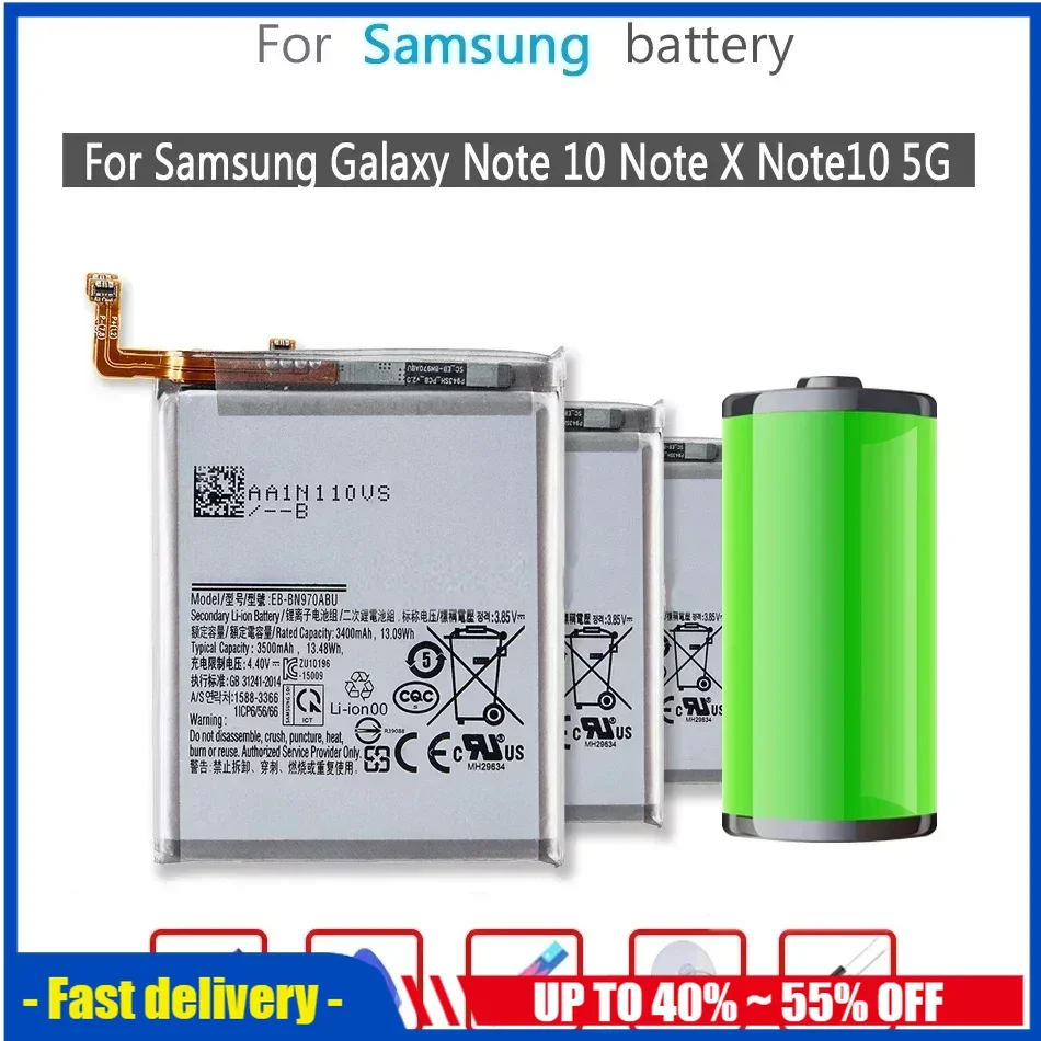 Replacement Battery For Samsung Galaxy Note 10 Note X Note10 NoteX Note10 5G SM-N970 N970W N970F N970U N970N, EB-BN970ABU