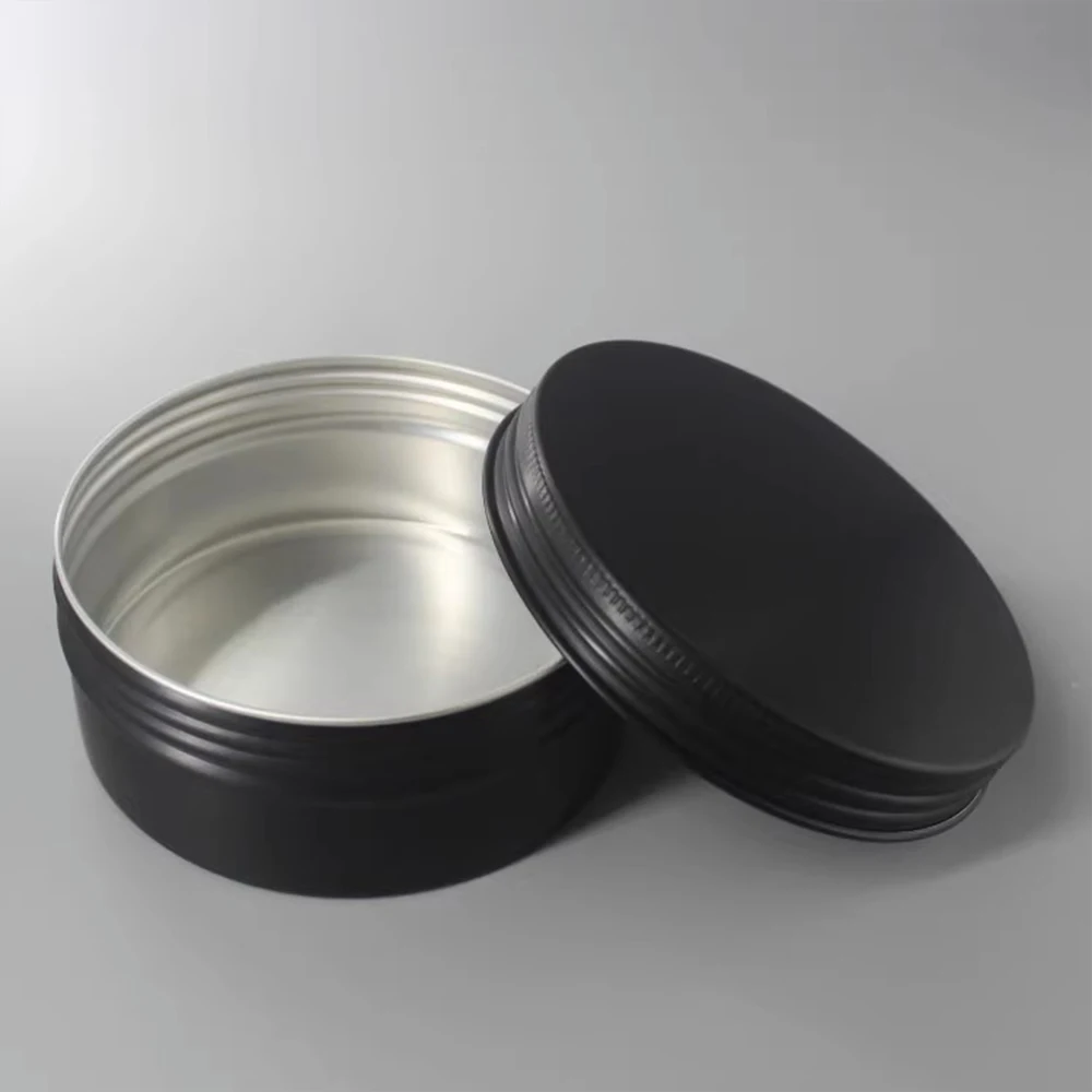 5/10/15/20/30/50/60/80/100/150g Black Empty Aluminum Box Lids Silvery Tin Cans Roundnd Metal Box Empty Ceam Jar Cosmetic Box