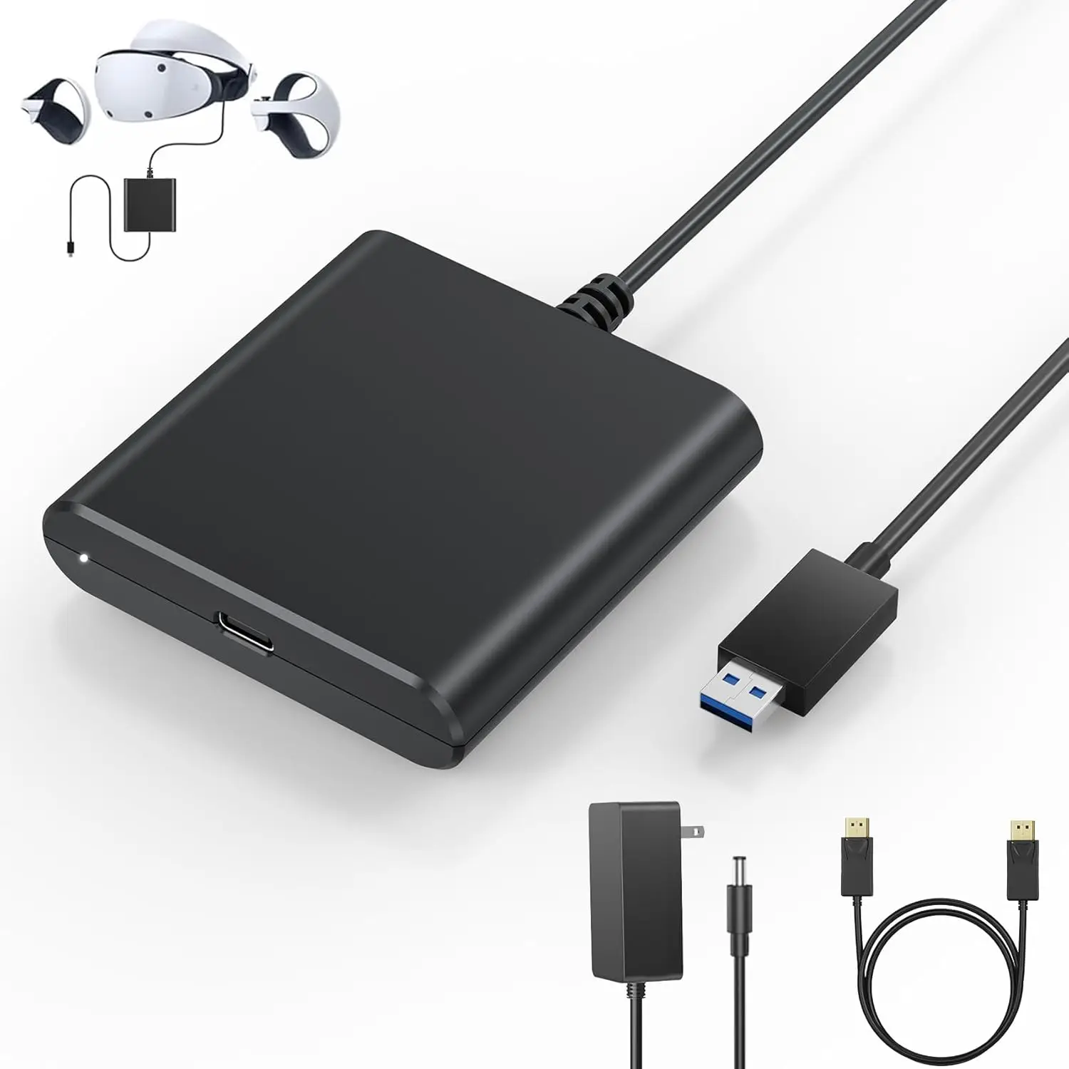 Aolion For PSVR2 PC Adapter For Steam VR Adapter,Power Adapter&DP Cable DisplayPort Cable Kit For PS VR2 Game Accessories