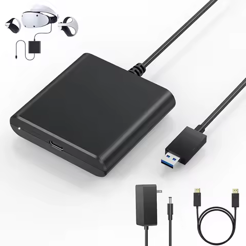 Aolion For PSVR2 PC Adapter For Steam VR Adapter,Power Adapter&amp;DP Cable DisplayPort Cable Kit For PS VR2 Game Accessories