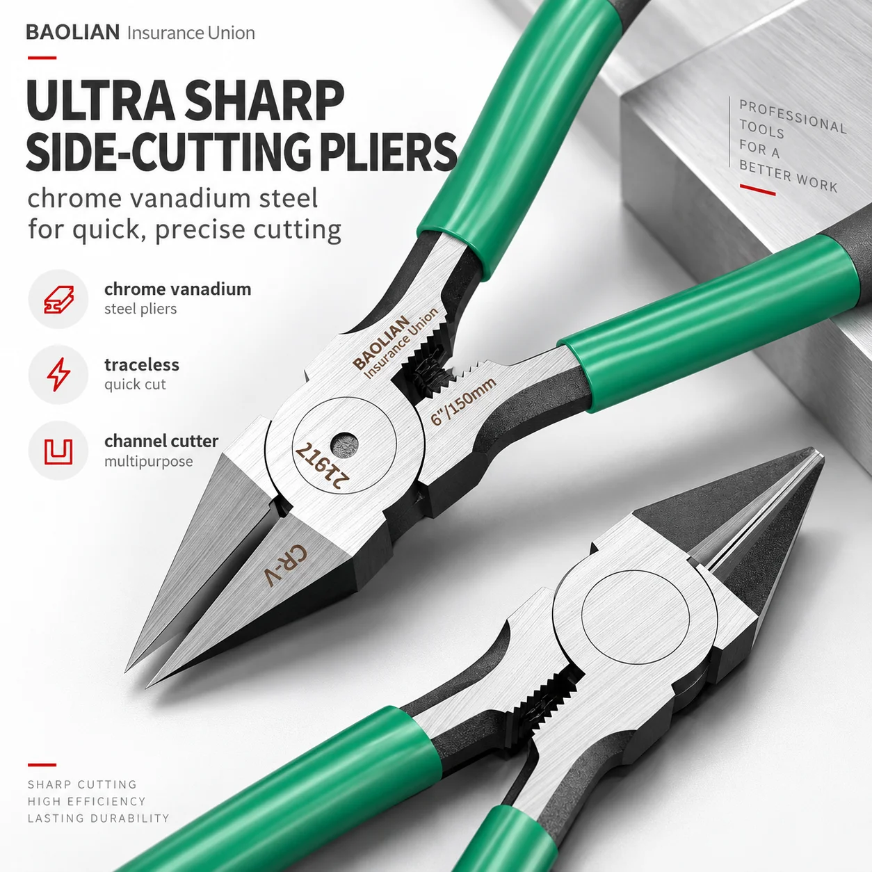 Diagonal Cable Cutter Tool Electronic Cutting for Plastic Nozzle Pliers for Terminals Metal Wire DIY Gate Precision Flush Abi