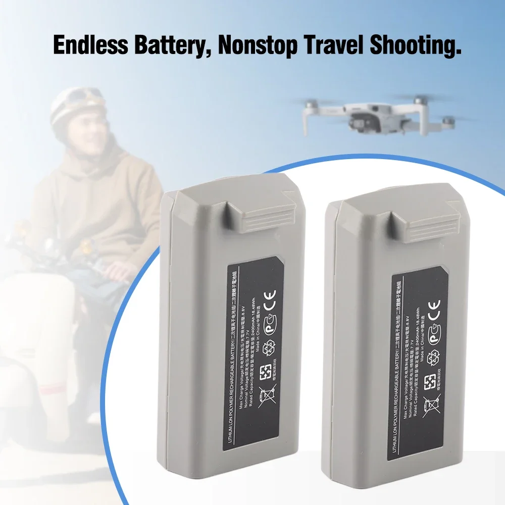 ETESBAY 2PCS BWX161 Drone Battery For DJI Mini 2 Intelligent Flight Battery 7.7V 2400mAh