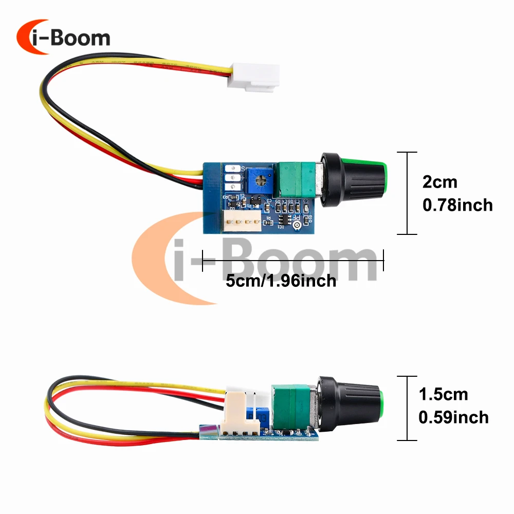 DC 12V Manual 4-Wire PWM Fan Speed Motor Controller Board With Knob Switch 3P Plug Electrical Equipment Governor Module