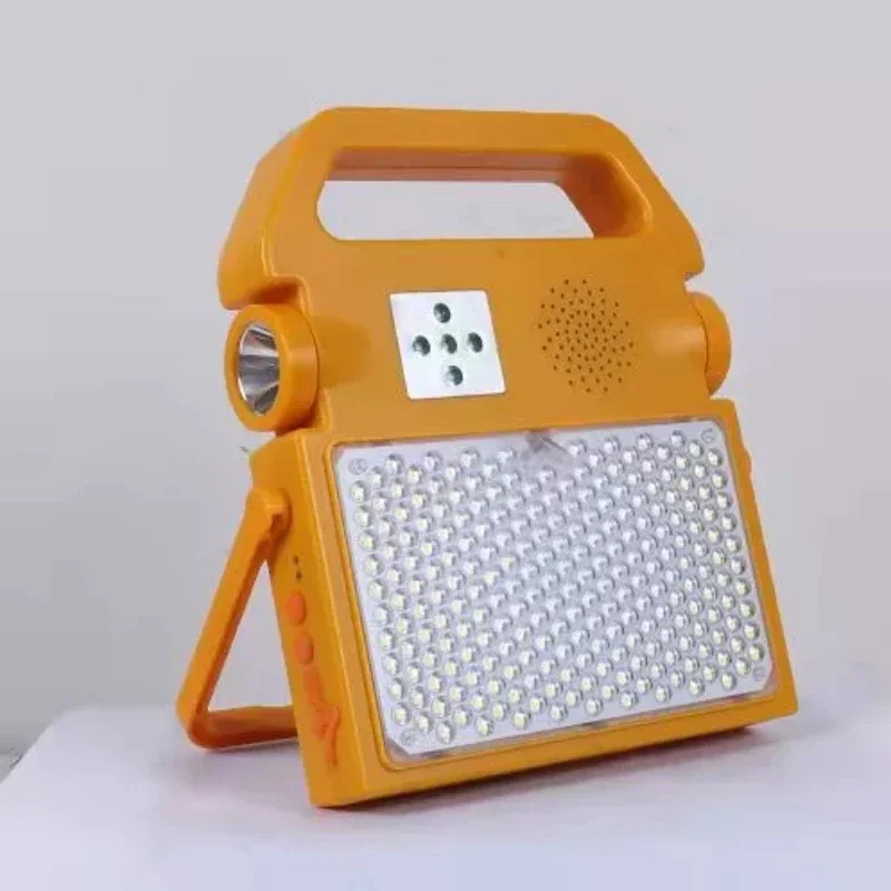 Portable usb Rechargeable Led Solar flood light with music Outdoor with Adjustable Flashlight Portable Solar Lamp