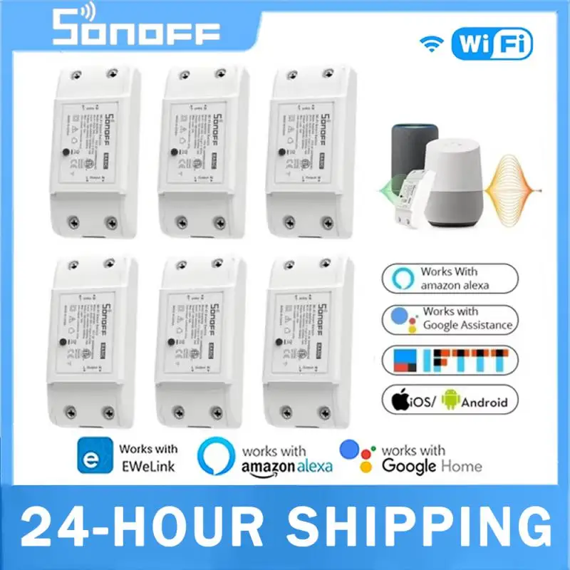 SONOFF Basic R2 / RFR2 433MHZ WIFI Smart Wall Switch Wireless Smart Home Automation Module Control Via Ewelink Alexa Google Home