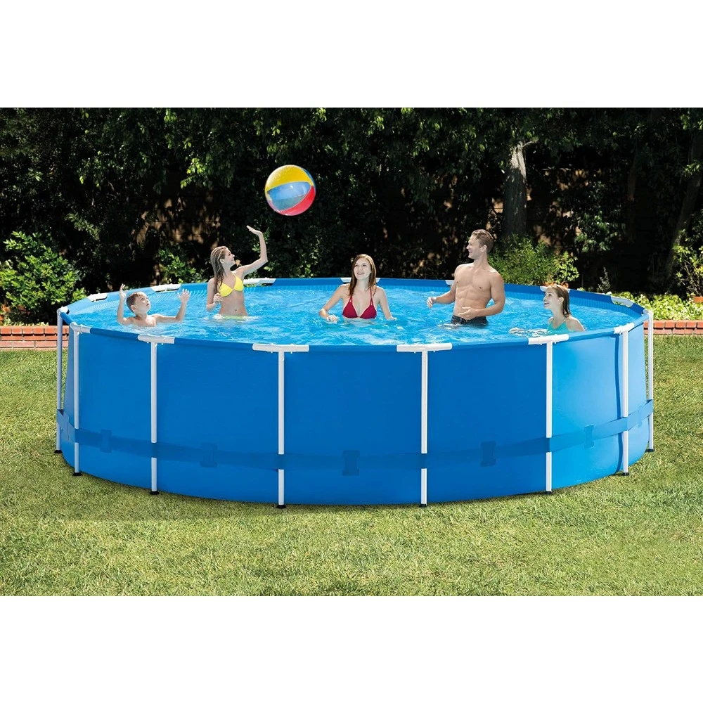 Swimming Pool,with Filter Pump, Ladder, Ground Cloth and Pool Cover,Thickened 15ft X 48in, Outdoor Pool