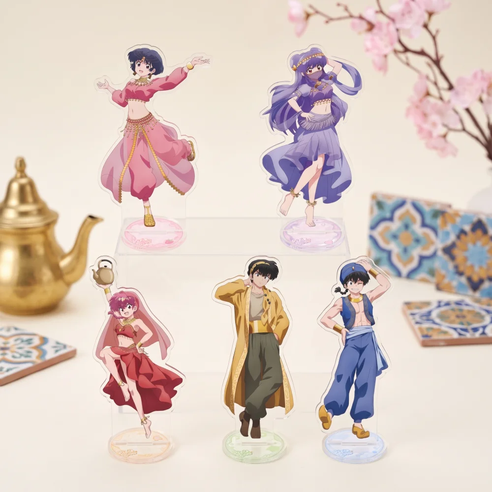 Anime Ranma 1/2 Acrylic Stand Figure Akane Shampoo Ranma Model Plate Desk Decor Keychain Toy Fans Gift Cute Collectibles 15cm