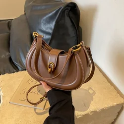 Interior Compartment Saddle Type Crossbody Bags Solid Interior Zipper Pocket 2024 Hot Sale Bags for Women Pu Women's Handbags