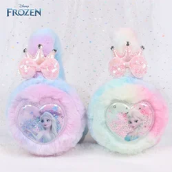 Cartoon Disney Earmuffs Frozen Ear Warmer Cute Elsa Princess Kids Earmuffs Kawaii Winter Girls Warm Plush Earplugs Christmas Gif