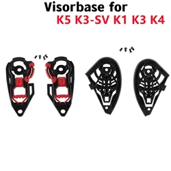 Motocicleta Capacete Visor Base Lock, Parte do capacete, Acessório para AGV K3, K4, K1, K3SV, K5, Mecanismo, Capacete Shield Lock