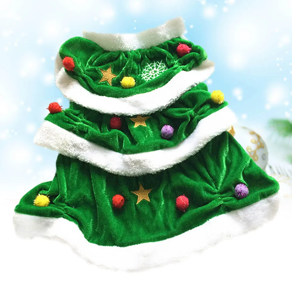 

Christmas Tree Shape Dog Dress Winter Pet Costume Festive Outfit for Holiday Photo Shoots Cozy Soft Fabric