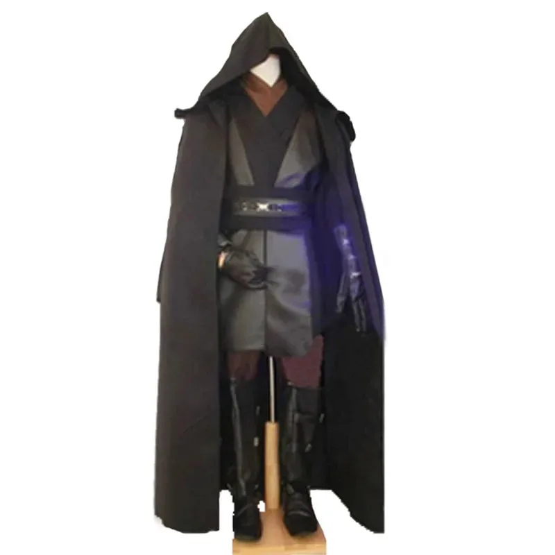 Custom Made Adult Costume Anakin Skywalker Cosplay Halloween Carnival Party Costume With Gloves and gloves11