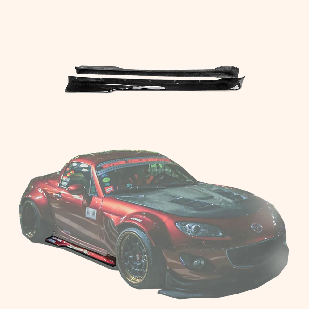 

For Mazda MX5 NC NCEC Roster Miata SW Style Fiberglass Unpaint Wide Side Skirts