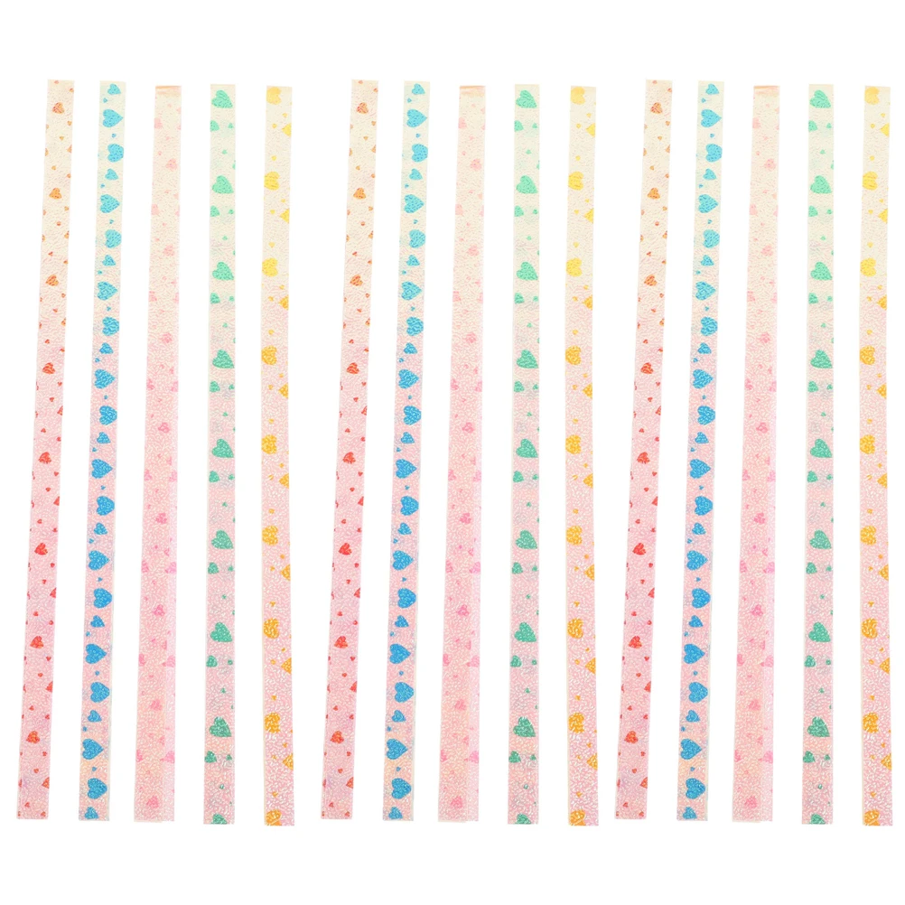

200pcs Pearl Star Paper Strips for DIY Origami Crafts Decoration Bright Color Creative Pattern Kids Adult Gift