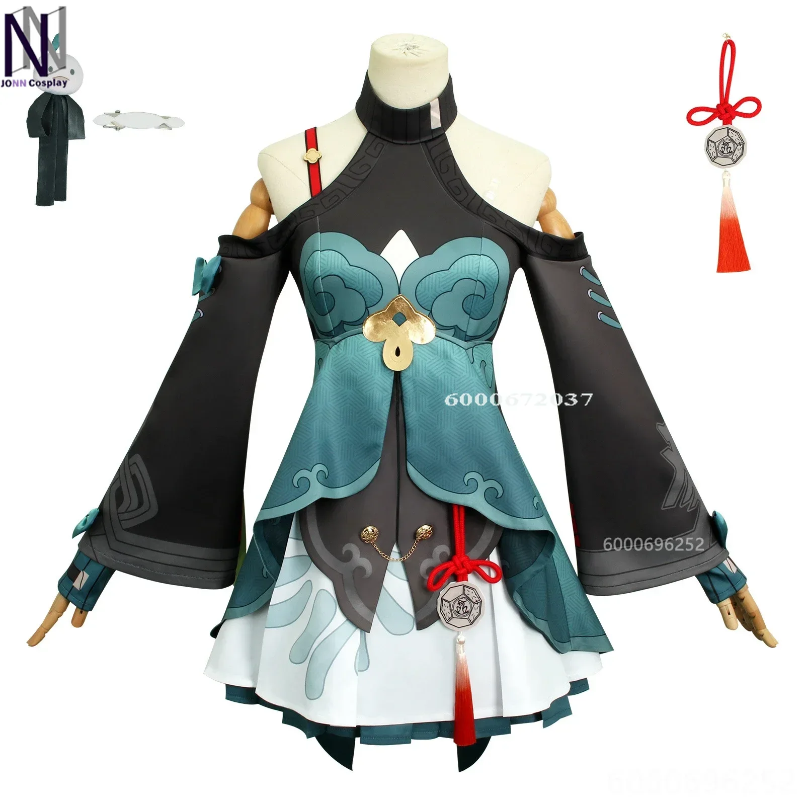 

Honkai Star Rail Game Qingque Cosplay Costume with Wig and Dress for Anime Halloween Suit Women Girls Gaming Costume New Arrival