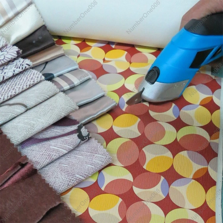 

Синие электрические ножницы для обрезки краев ткани и кожи, аккумуляторный прецизионный резак для домашнего использования также