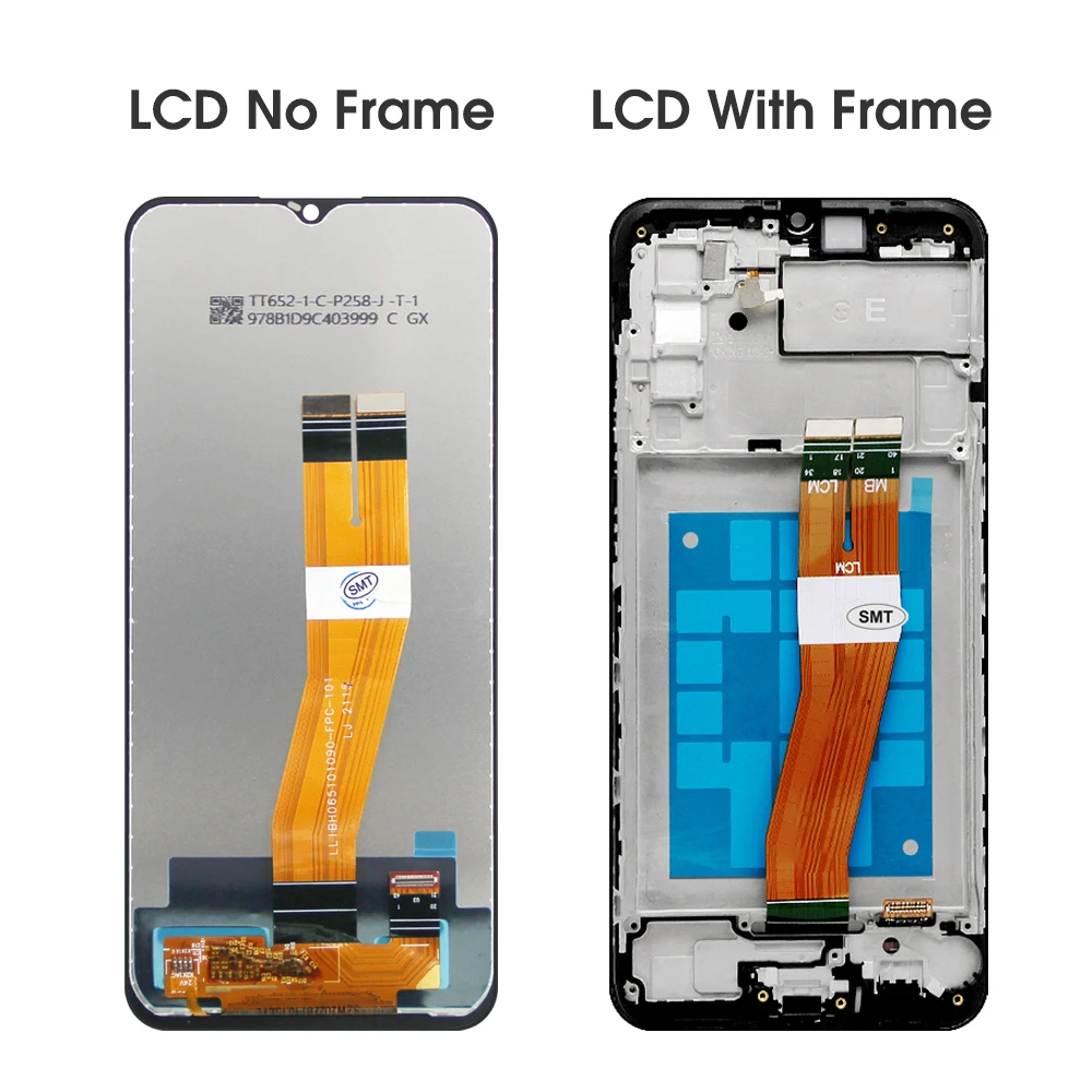 A02S Display Screen With Frame for Samsung Galaxy A02s SM-A025F/DS A025G/DS Display Touch Screen Digitizer Assembly Replacement