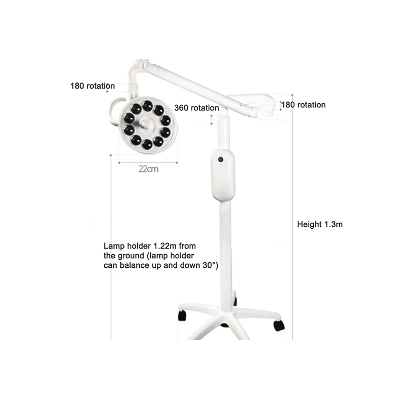 Portable Medical Mobile Cold Led Lamps Surgical Exam Shadowless Light For Dental Implantology Cosmetic Surgery Pet Lighting 30 W