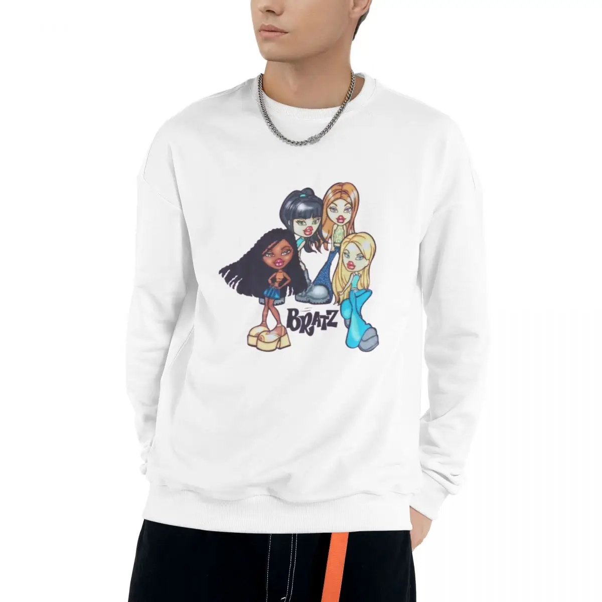 Bratz Luxury Design Hoodie Men's Cotton Casual Vintage Streetwear Tops Sets