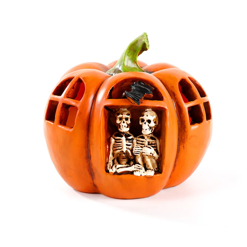 

Halloween Pumpkin Skull Light Hollow Out Pumpkin Bar Haunted House Secret Room Decor LED Atmosphere Night Light Home Decor