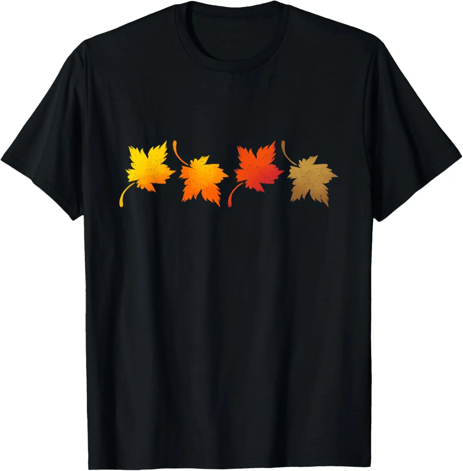 Fall Leaves Autumn Season Spring October Maple Leaf T-Shirt 100% Cotton Trendy Y2K Short-Sleeve Tee – Soft, Quick-Drying, &
