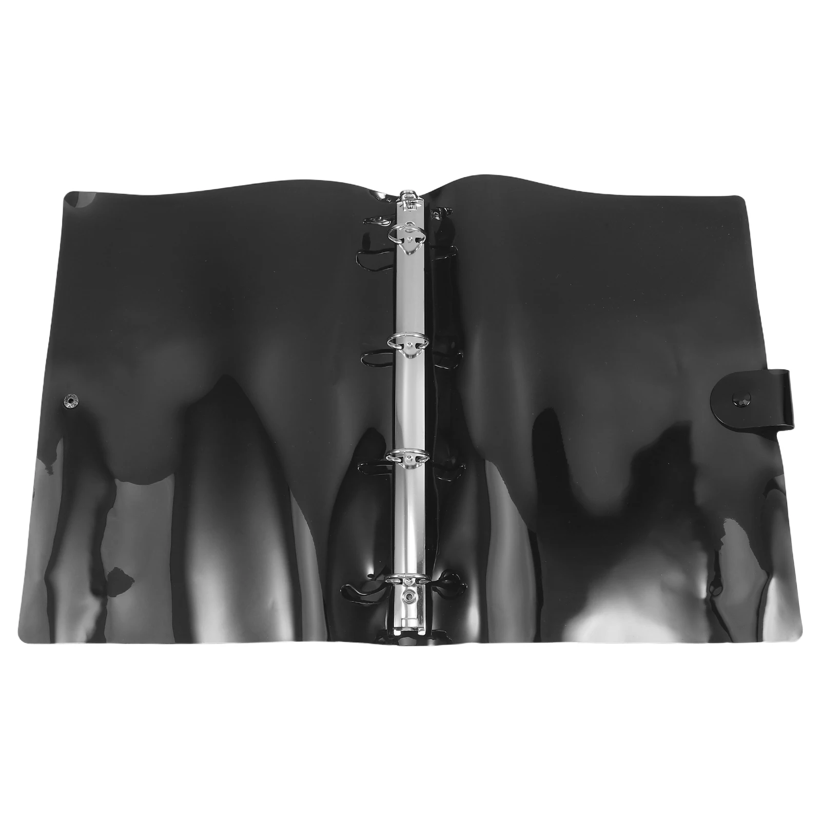 

A4 4-Hole Pvc Binder Cover Black Transparent Flexible Loose Leaf Notebook Refill Protector For Classroom Office Planner Use Soft