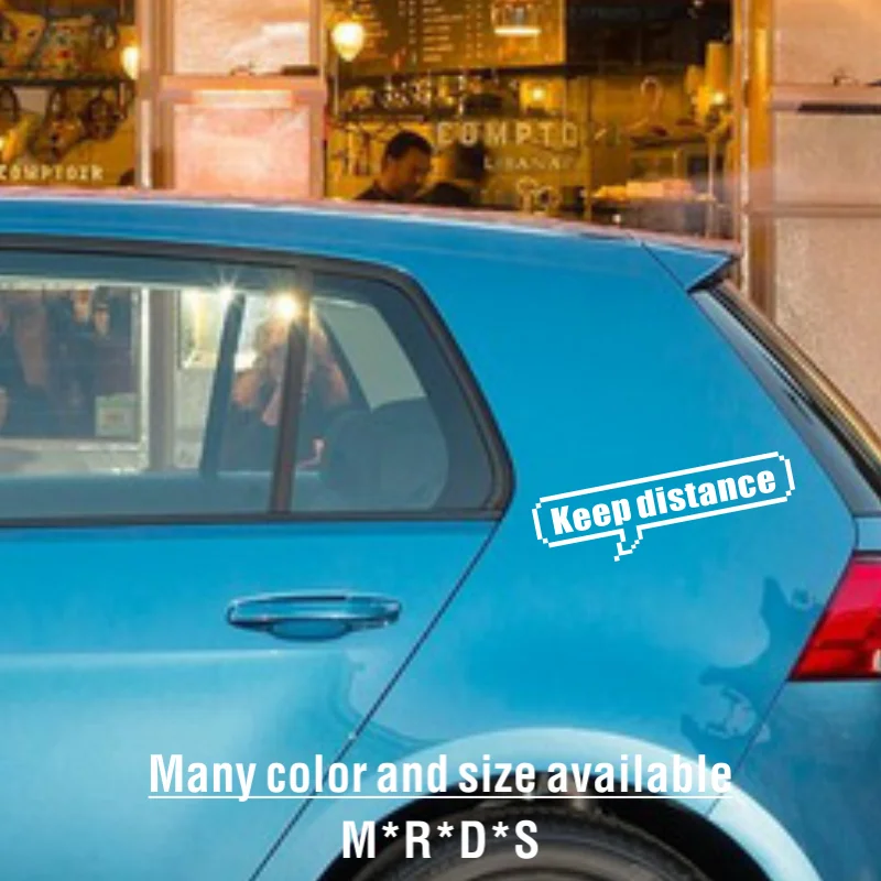 Keep distance Stickers for Car Window Stickers Living Room Decor Laptop Wall Anime Decorations Room Art Funny #122