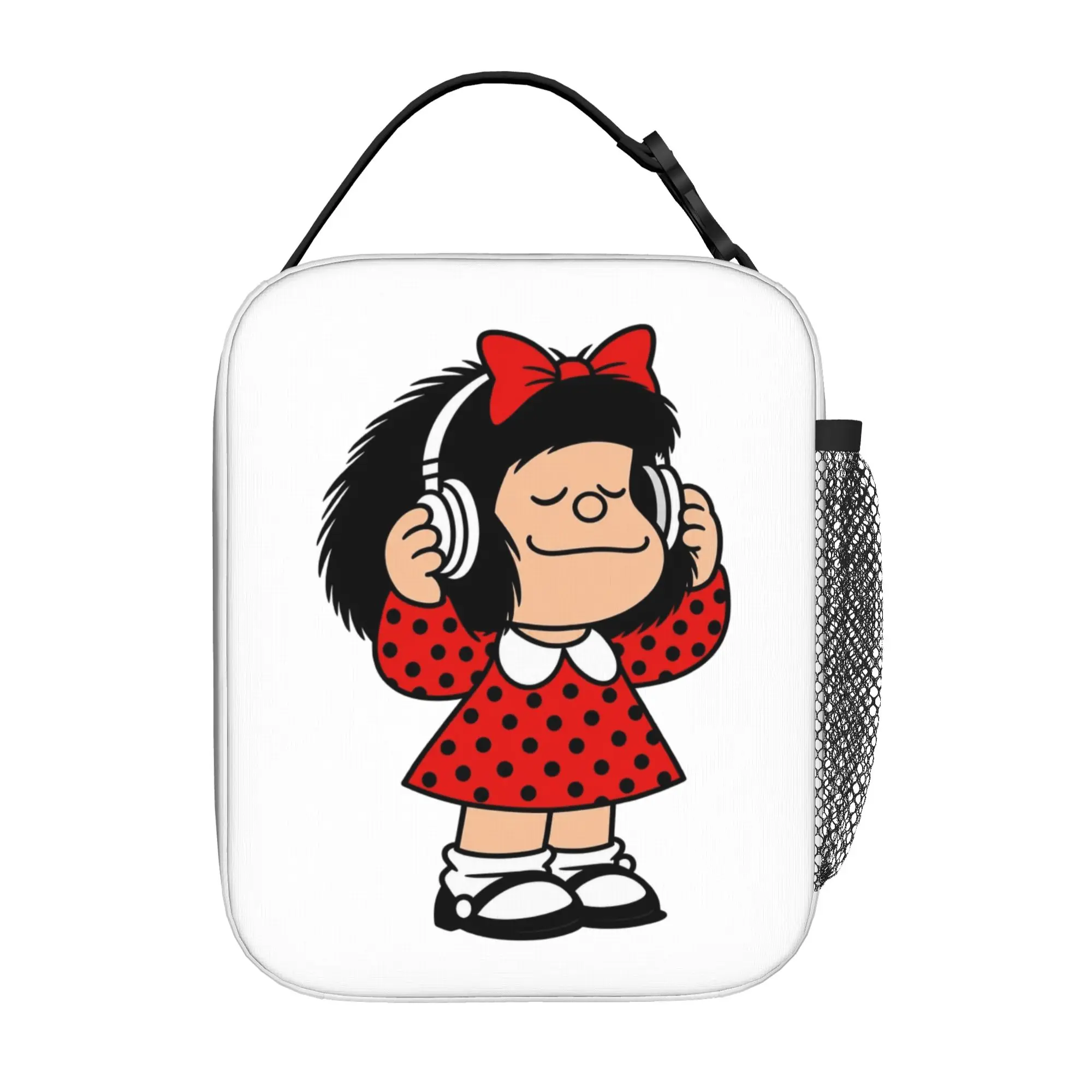 Cartoon M-Mafaldas Thermal Insulated Lunch Bag for School  Portable Food Bag Cooler Thermal Lunch Box