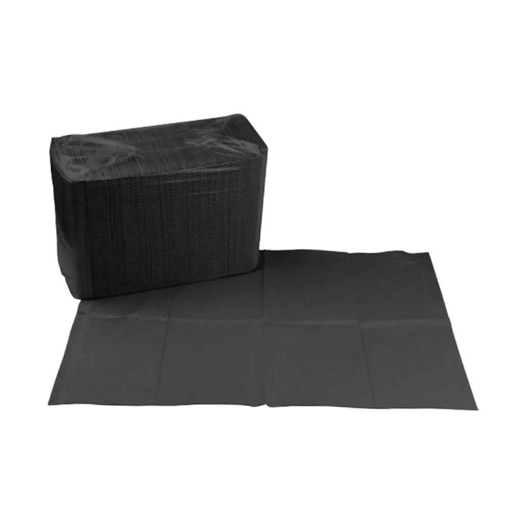 125Pcs Disposable Tattoo Table Cover Waterproof Dust Proof Table Mat for DIY Commercial Use Desk Protection Kit Black