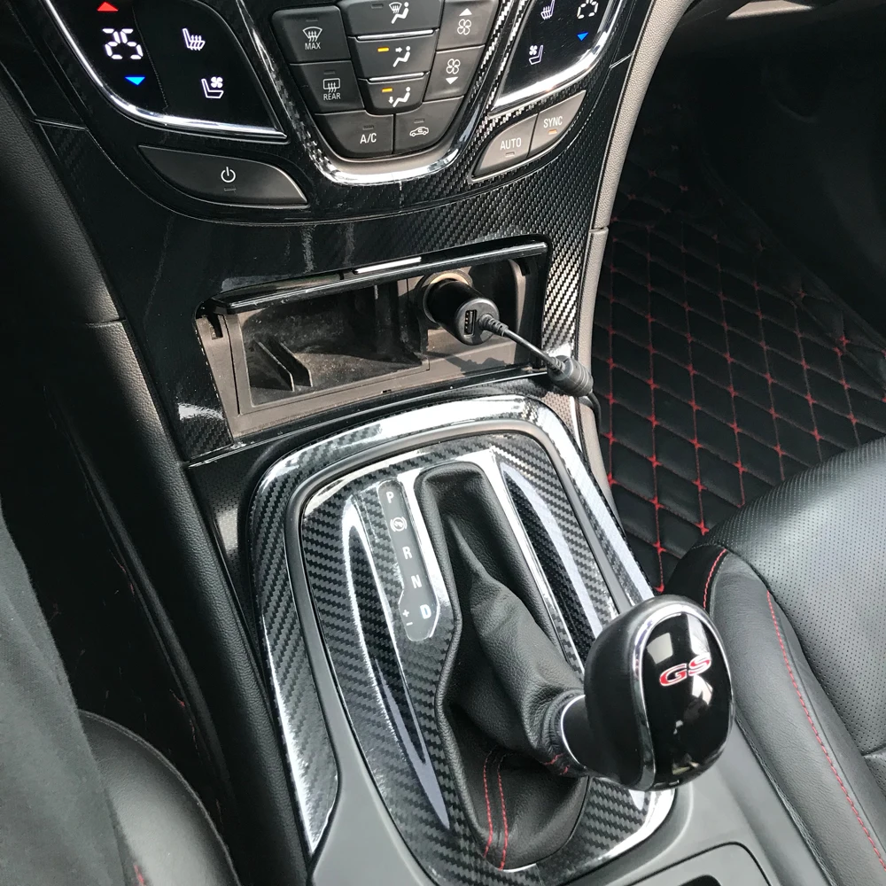ForBuick Regal Opel Insignia 2009-2016InteriorCentralControlPanelDoor Handle Carbon Fiber Stickers Decals Car Styling Accessorie